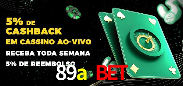 Promoções do cassino ao Vivo 89a bet